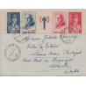 PARIS RP - AFFRANCHISSEMENTS - BANDE PETAIN COMPLETE SUR LETTRE RECOMMANDEE DU 3-3-1943.