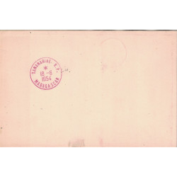 COMORES - DZAOUDZI - LE 17 JUIN 1954 - PA N°4 SEUL SUR CARTE.