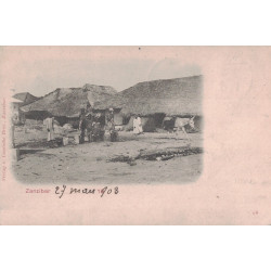 ZANZIBAR - TYPE BLANC - N°47 - CARTE POUR LA FRANCE - CACHET LA REUNION A MARSEILLE 1° L.U.N°2 - 27 MARS 1903.
