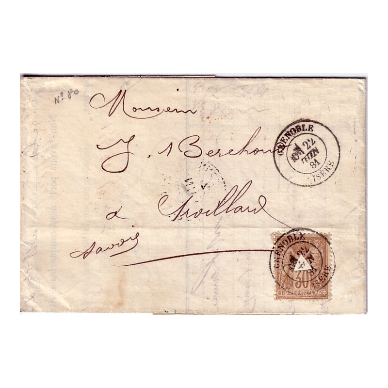 SAGE - PERFORATION TRIANGLE-CREDIT LYONNAIS GRENOBLE DU 24 JUIN 1881.