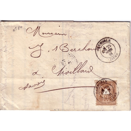 SAGE - PERFORATION TRIANGLE-CREDIT LYONNAIS GRENOBLE DU 24 JUIN 1881.