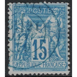 No090 - TUNIS - TUNISIE - CACHET A DATE BLEU - DU 21 JANVIER 1879 - COTE 40€.