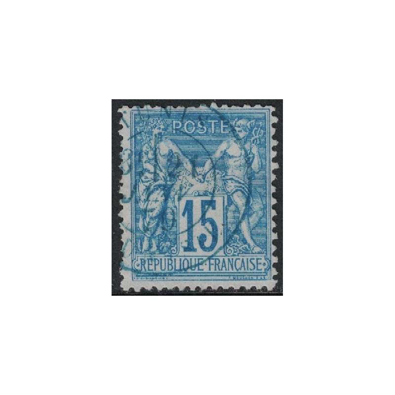 No090 - TUNIS - TUNISIE - CACHET A DATE BLEU - DU 21 JANVIER 1879 - COTE 40€.