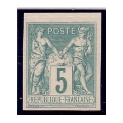 No075b - 5c SAGE EMISSION DES REGENTS SANS TEINTE DE FOND.