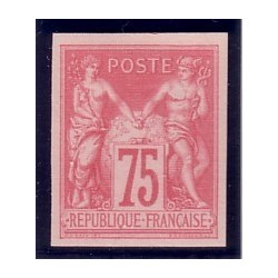 No081b - 75c SAGE EMISSION DES REGENTS SANS TEINTE DE FOND.