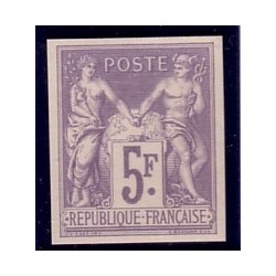 No095b - 5F SAGE EMISSION DES REGENTS SANS TEINTE DE FOND.
