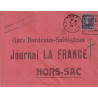 CHARENTE - COGNAC - DAGUIN - SEMEUSE N°218 SUR SUR ENVELOPPE HORS SAC - LE 5-2-1927 - PEU COURANT