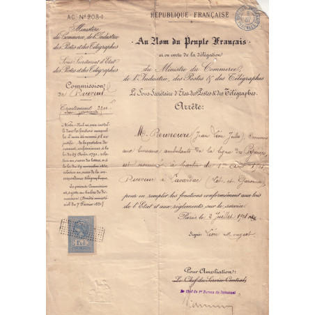 MINISTERE DES POSTES - LEON MOUGEOT - FAMEUSES BOITES A LETTRE "MOUGEOTTES" - BUREAUX AMBULANTS PYRENEES