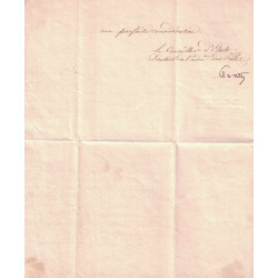 ADMINISTRATION DES POSTES - LETTRE EN FRANCHISE AVEC RARE CACHET DE VERIFICATION - SIGNATURE DU MINISTRE.