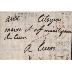 VAR - LORGUES (LENAIN N°1) + 78 LE LUC (ROUGE) - TAXE 4 POUR CUERS - LE 1-2-1793.