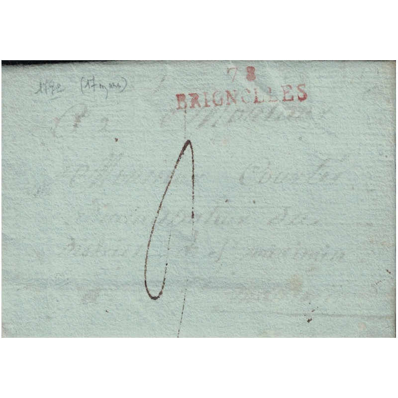 VAR - 78 BRIGNOLES (ROUGE) - LETTRE DE COTIGNAC AVEC TEXTE DU 17-3-1792