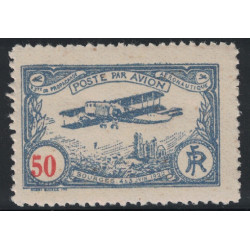 VIGNETTE - POSTE AERIENNE - MEETING DE BOURGES - DU 4 AU 6 JUIN 1922 - 50c NEUF.