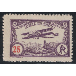 VIGNETTE - POSTE AERIENNE - MEETING DE BOURGES - DU 4 AU 6 JUIN 1922 - 25c NEUF BORD DE FEUILLE.