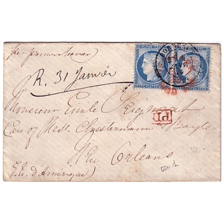 GIRONDE-No60 PAIRE POUR LA NOUVELLE ORLEANS 4-1-1876.