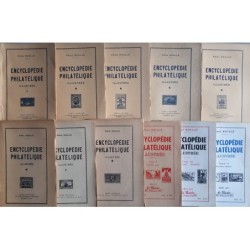 ENCYCLOPEDIE PHILATELIQUE ILLUSTREE - ENSEMBLE DE 11 OUVRAGES RAREMENT PROPOSE - PAUL ROULLE - 1958-1963.