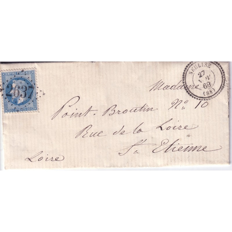 LOIRE - NEULISSE 27-11-1869 No29 OBLITERATION GC2637.