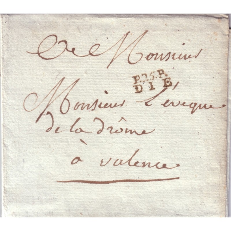 DROME - P.25.P. DIE - LETTRE DE VERONNE LE 8 FEVRIER 1804.