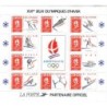 BLOC FEUILLET No0014 - JEUX OLYMPIQUES D'HIVER - ALBERVILLE 92.