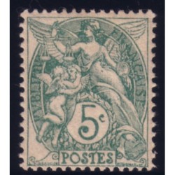 No0111 - TYPE BLANC 5c VERT - NEUF**.
