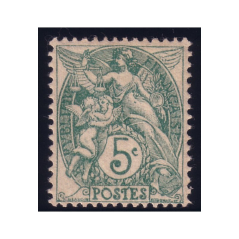 No0111 - TYPE BLANC 5c VERT - NEUF**.