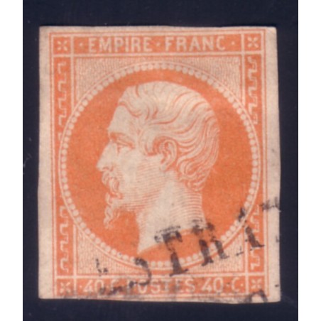 No016 - 40C ORANGE OBLITERATION ESPAGNOLE ESTRANGERO BARCELONA
