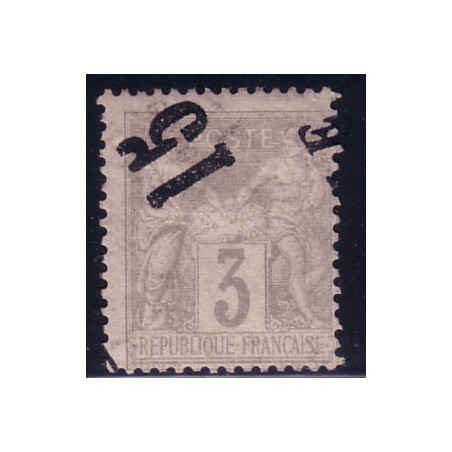 No087 - 3c GRIS SAGE - OBLITERATION TYPOGRAPHIQUE.