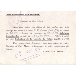 MAZELIN-ENTIER POSTAL AVEC REPIQUAGE - GAZETTE DU PALAIS.