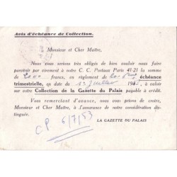 MAZELIN-ENTIER POSTAL AVEC REPIQUAGE - GAZETTE DU PALAIS.