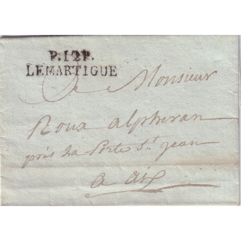 BOUCHES DU RHONE - P.12.P. LE MARTIGUE - 19 JANVIER 1813.