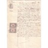 TIMBRE DE DIMENSION No38 EN PAIRE SUR DOCUMENT 5 MAI 1879.