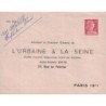 MULLER - 0.25 ROUGE - ENVELOPPE PRIVEE TIMBREE SUR COMMANDE - L'URBAINE & LA SEINE PARIS 9e - COTE 40€.