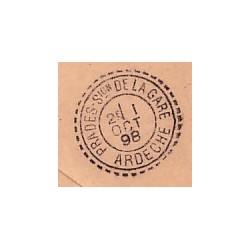 ARDECHE - BERRIAS DU 30-9-1898 + BOITE RURALE SUP C/2.