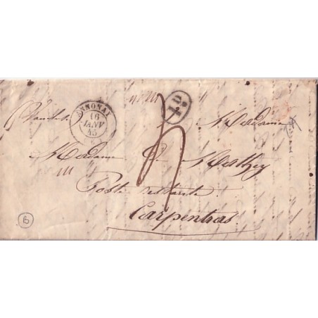 ARDECHE - ANNONAY T15 DU 16-1-1845 + DECIME ET BOITE RURALE.