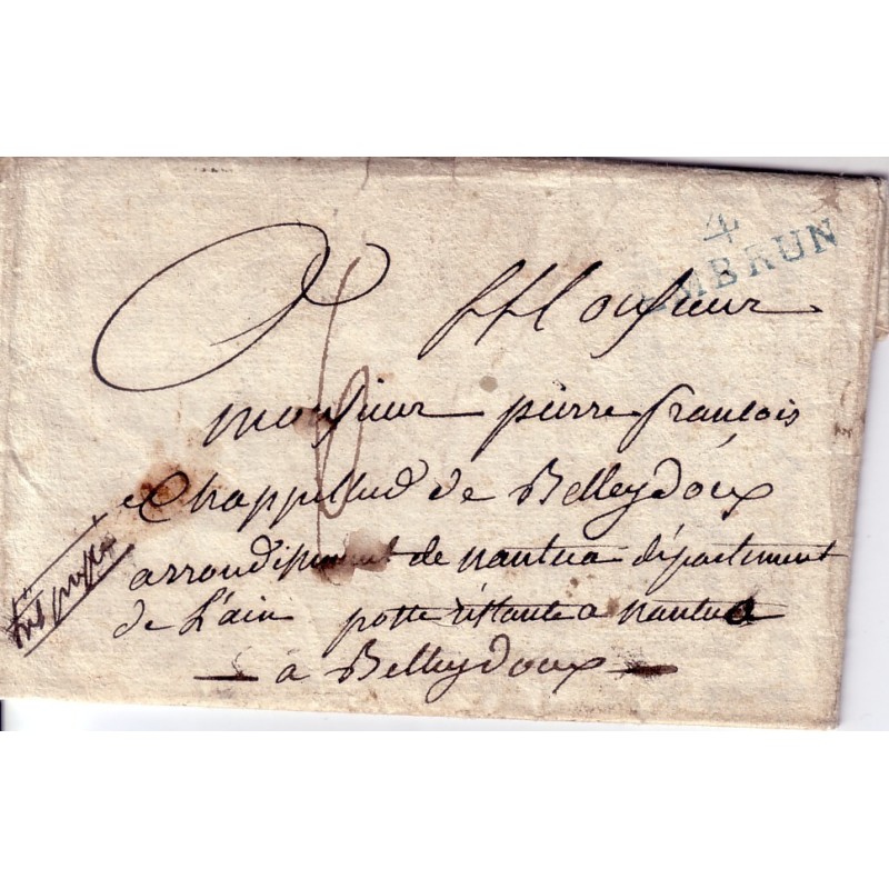 HAUTES ALPES - 4 EMBRUN EN BLEU 30 MAI 1820.