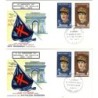 NOUVELLES HEBRIDES - GENERAL DE GAULLE - 2 ENVELOPPES LEGENDE FRANCAISE ET ANGLAISE.