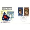 NOUVELLES HEBRIDES - GENERAL DE GAULLE - 2 ENVELOPPES LEGENDE FRANCAISE ET ANGLAISE.