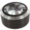 LAMPE LOUPE LED - METAL NOIR ET BORDURE ALUMINIUM.