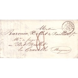 MAINE ET LOIRE - CHOLET T15 15-2-1848 + TAXE 4 MANUSCRITE.