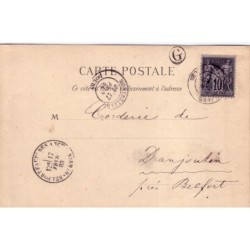 DOUBS-MONTBELIARD 17-2-1883+BR G-CARTE PRIVEE