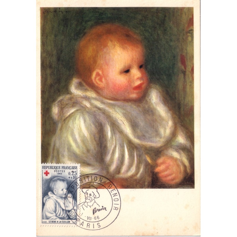 CARTE MAXIMUM - LE BEBE A LA CUILLER - EXPOSITION RENOIR.