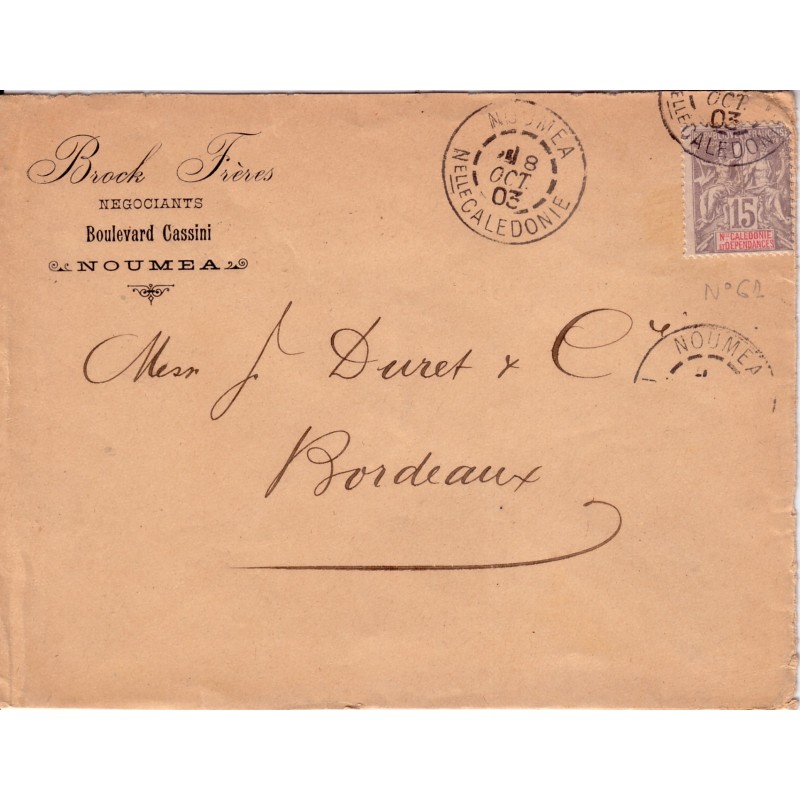 NOUVELLE CALEDONIE - NOUMEA 8-10-1903 TYPE GROUPE No61. NOUVELLE CALEDONIE - NOUMEA 8-10-1903 TYPE GROUPE No61.