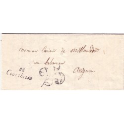 VAUCLUSE - COURTHEZON - CURSIVE 86 COURTHEZON DU 19 AOUT 1853.