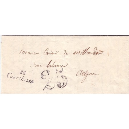 VAUCLUSE - COURTHEZON - CURSIVE 86 COURTHEZON DU 19 AOUT 1853.