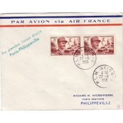 FRANCE-ALGERIE-PAR 1er LIAISON DIRECTE PARIS-PHILIPPEVILLE.