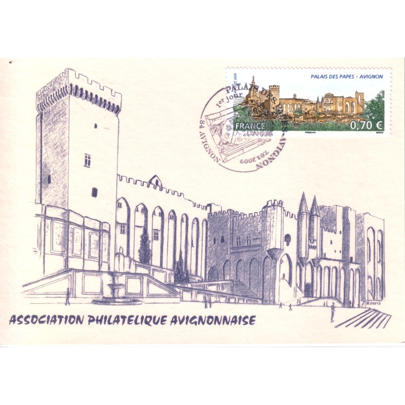 CARTE MAXIMUM - 1er JOUR - AVIGNON PALAIS DES PAPES.