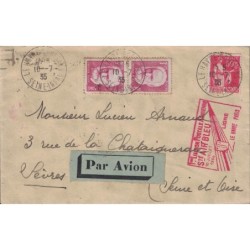 SEINE INFERIEURE - LE HAVRE GOBELINS - 1ere LIAISON POSTALE AERIENNE AIR BLEU LE HAVRE PARIS LE 10-7-1936.