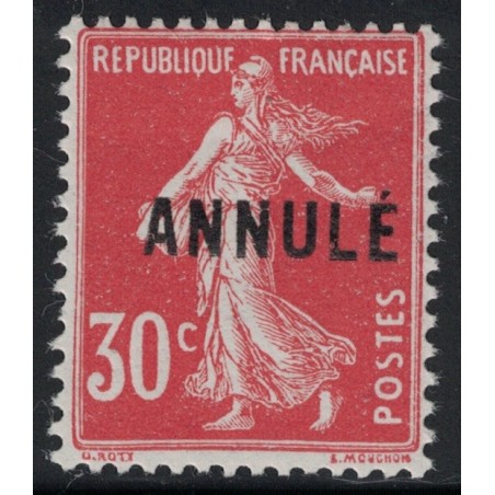 COURS D'INSTRUCTION - No160-CI 1 - SEMEUSE SURCHARGE ANNULE - SANS TRACE CHARNIERE ** - COTE 30€.