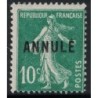 COURS D'INSTRUCTION - No159 - CI 1 - SEMEUSE SURCHARGE ANNULE - COTE 18€.