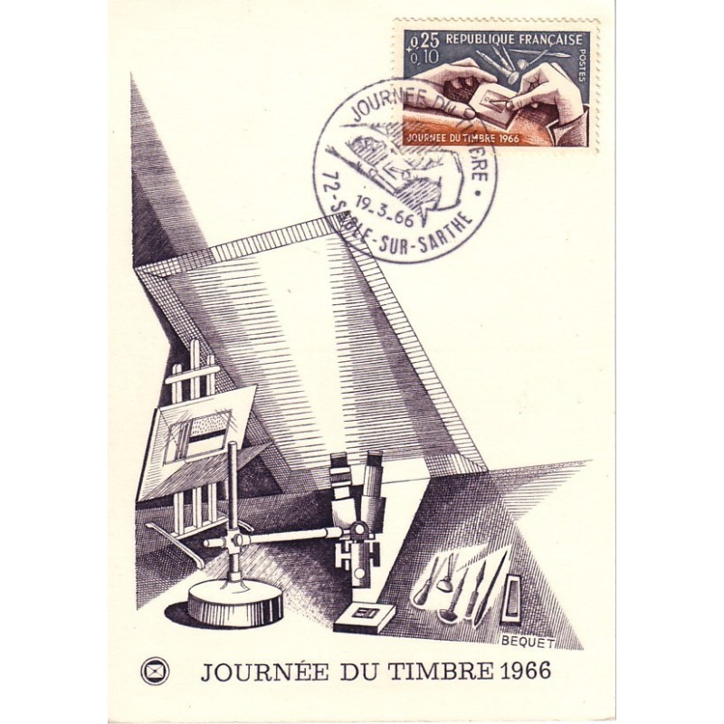 JOURNEE DU TIMBRE 1966 - SABLE SUR SARTHE.