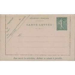 SEMEUSE LIGNEE - CARTE LETTRE - NEUVE - 15c - PIQUAGE A.